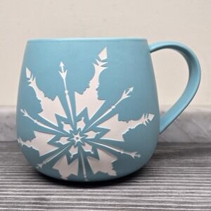Disney's Frozen The Hit Broadway Musical Light Blue Snowflake Mug Cup- 14 oz EUC